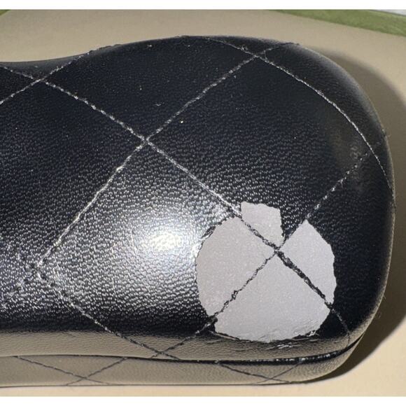 Chanel 5282QA C714s5 Sunglasses Polished Black Oversized Leather Bow w/case - Picture 11 of 11